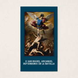Spanska Heliga-kortet St. Michael Änglar Prayer Visitkort