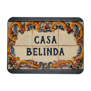 Spanska husets tecken (anpassadet text) magnet