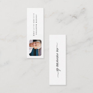 Spanska i Loving Memory Funeral Gift Bookmark Mini Visitkort