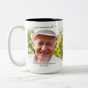 Spanska i Loving Memory Funeral Sympathy Två-Tonad Mugg