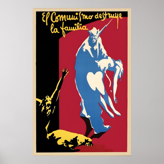 Spanska inbördeskriget propagandaaffisch kommunism poster (Framsidan)