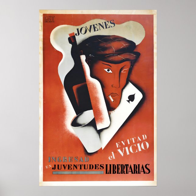Spanska inbördeskriget propagandaposter CNT Poster (Framsidan)