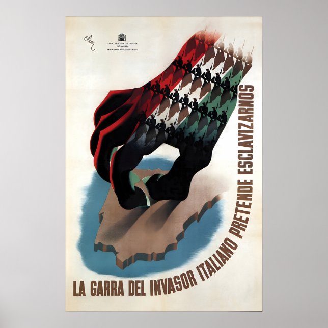 Spanska inbördeskriget propagandaposter  Förhindra Poster (Framsidan)