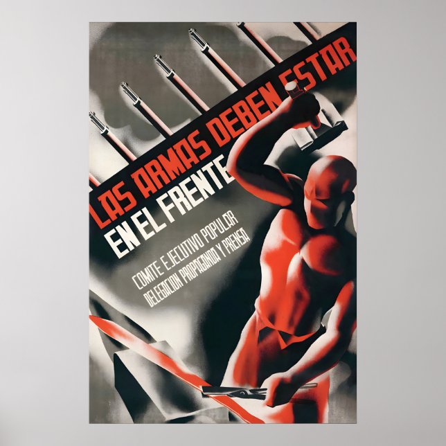Spanska inbördeskrigets propagandaposter  Vapen må Poster (Framsidan)