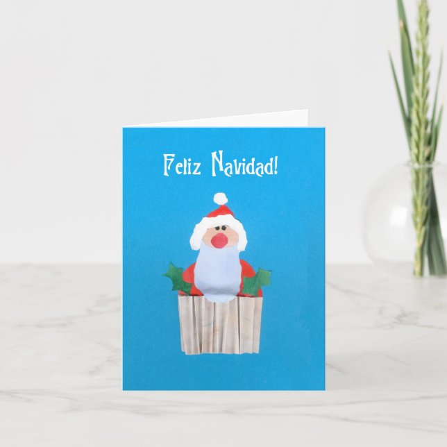 Spanska jul muffin med det Santa" kortet Helgkort (Framsida)