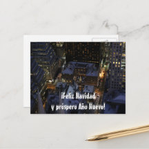 Spanska Julgran i Manhattan på natten