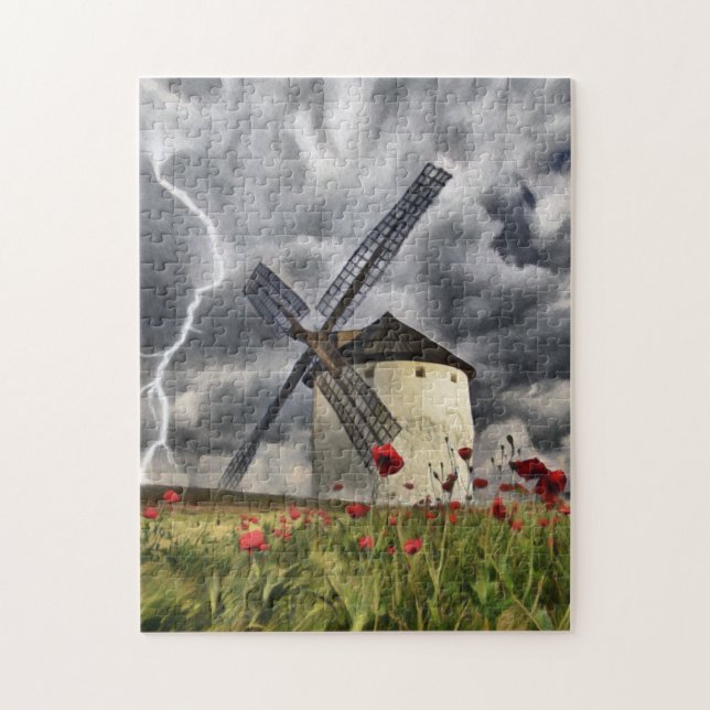 Spanska Kvarn i en storm Pussel (Vertikal)