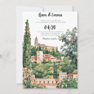 Spanska landskapet Destination Wedding Invita Inbjudningar