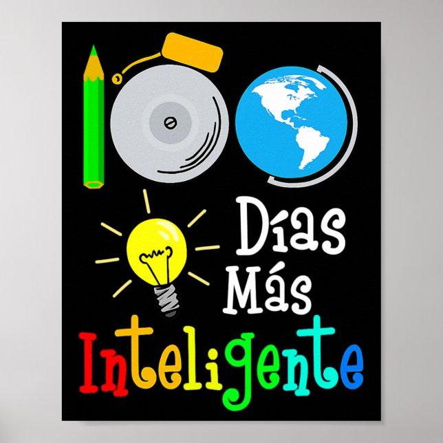 Spanska lärare 100 dagar smartare 100-dagars Sch Poster (Framsidan)