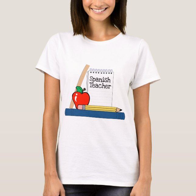 Spanska lärare (bärbar dator) tee shirt (Framsida)