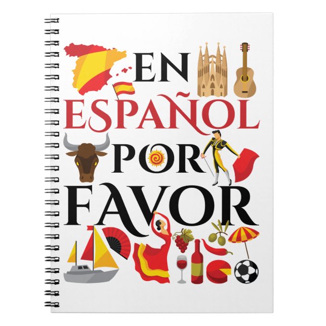 Spanska lärare en Espanol Por Favor Anteckningsbok (Framsidan)