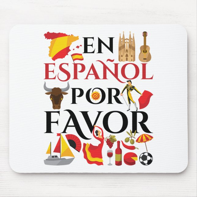 Spanska lärare en Espanol Por Favor Musmatta (Framsidan)