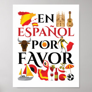 Spanska lärare en Espanol Por Favor Poster