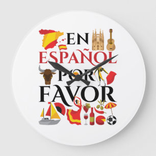 Spanska lärare en Espanol Por Favor Stor Klocka