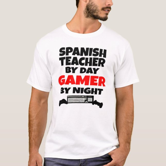 Spanska lärare Gamer T Shirt (Framsida)