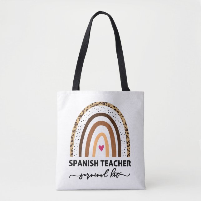 Spanska lärare Survival Kit Tote Bag Tygkasse (Framsida)
