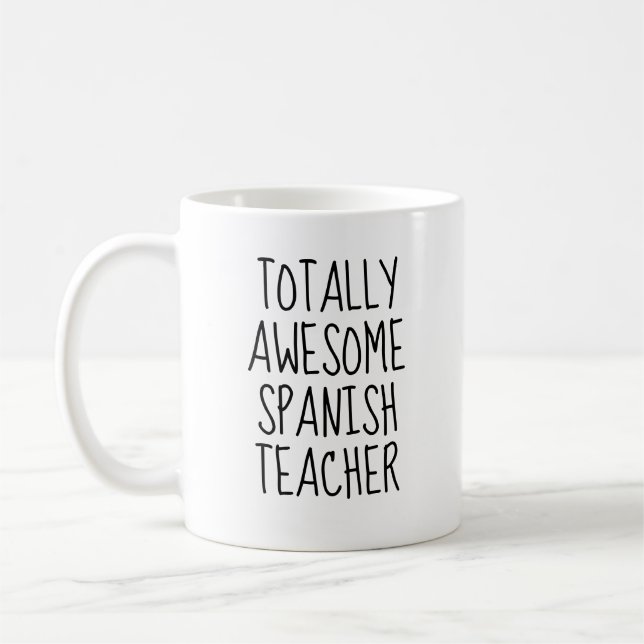 Spanska lärare Totally Fantastisk Funny Kaffemugg (Vänster)
