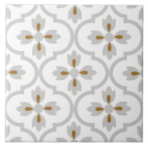 Spanska ljusa grått mediterrana blommigtar badrum