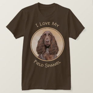 Spanska målning i Fält - Cute Original Hund Art T Shirt
