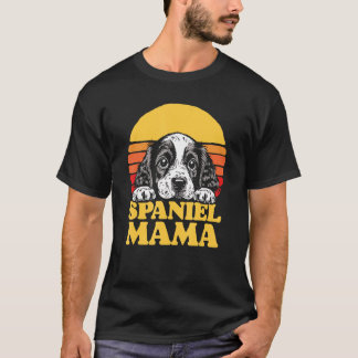 Spanska Mamma Cute English Cocker Spain Puppy Mamm T Shirt