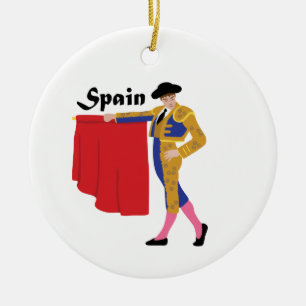 Spanska mannen julgransprydnad keramik