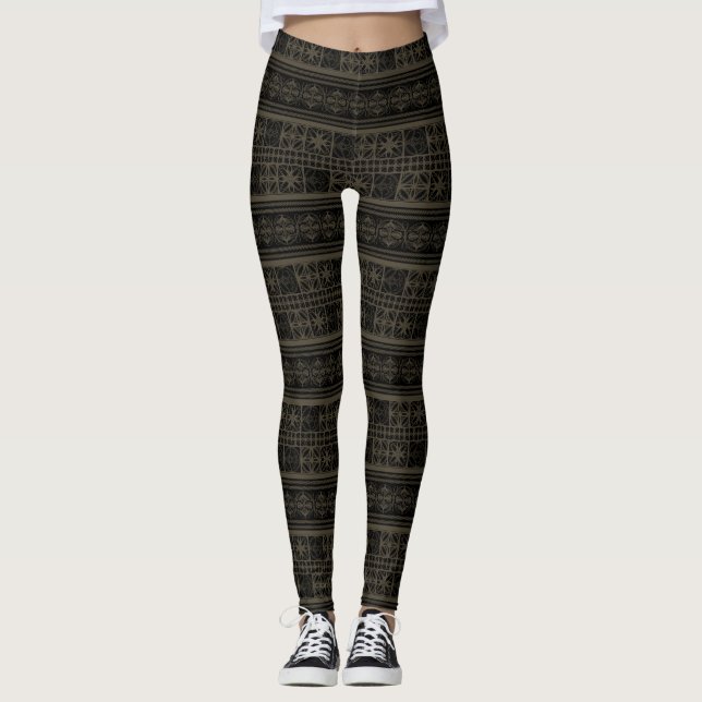 Spanska medeltida Mönster-balar - djärva Stil! Leggings (Framsida)