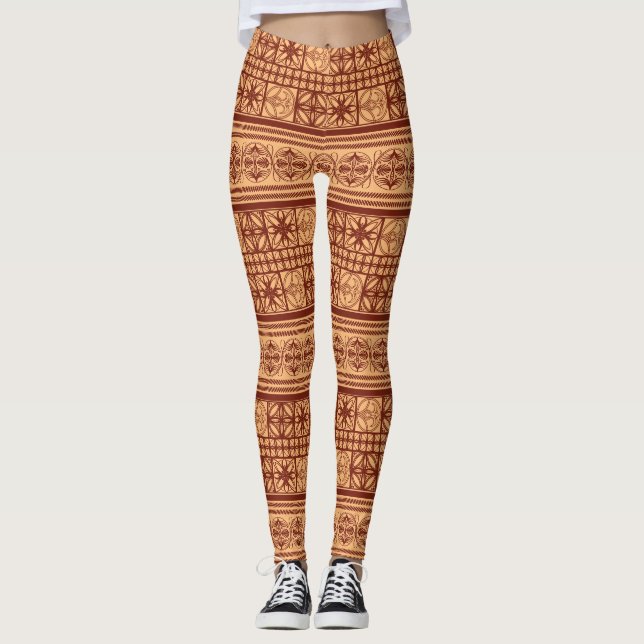 spanska Medieval Mönster Leggings (Framsida)