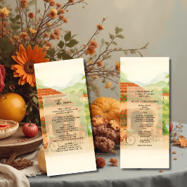 Spanska menyn Hacienda Destination Wedding Program