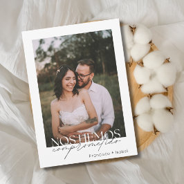 Spanska minimala Förlovningsfesten för fotosvart v Inbjudningar