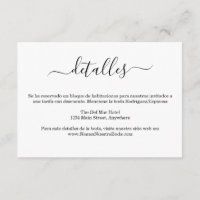 Spanska Modern Bianco Y Negro Boda Detalles