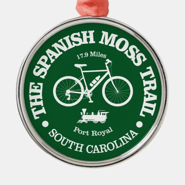 Spanska Moss Trail (cykling) Julgransprydnad Metall (Framsidan)