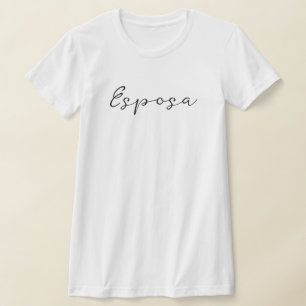 Spanska namn Esposa (frun) Enkel, Elegant T Shirt