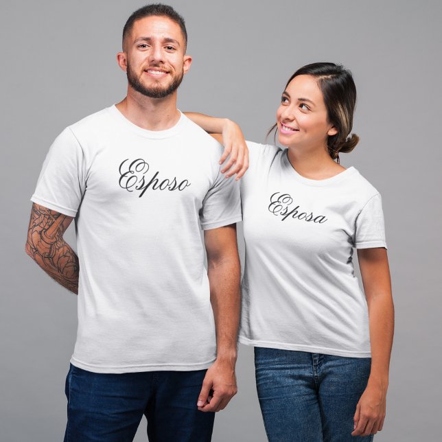 Spanska namn Esposo (Make) Enkel, Elegant T Shirt (Skapare uppladdad)