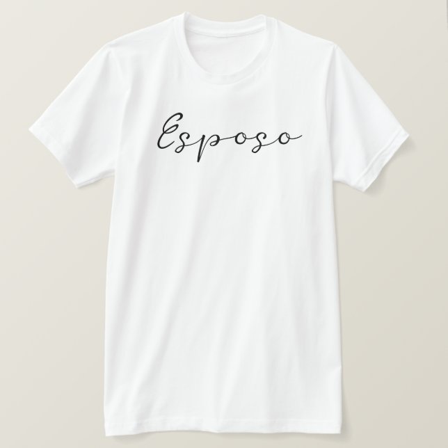 Spanska namn Esposo (Make) Enkel, Elegant T Shirt (Design framsida)