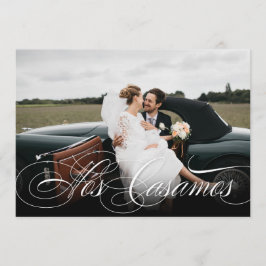 Spanska Newlyweds recién casados Foto No. Casamos Meddelande