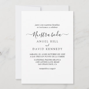 Spanska, Nuestra Boda-bröllop inbjudan