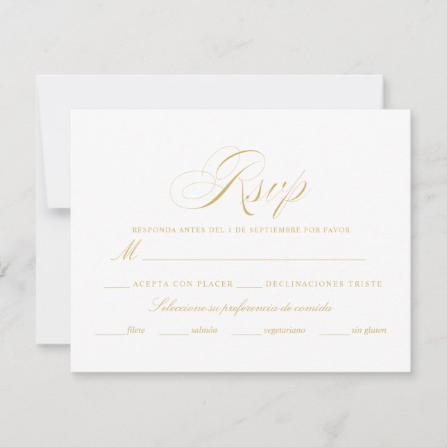 Spanska Nuestra Boda Guld OSA Kort (Framsida)