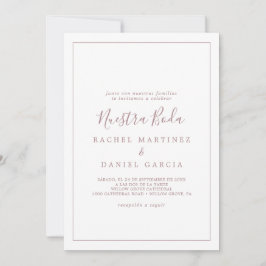 Spanska Nuestra Boda Ro Inbjudningar