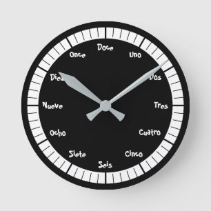 Spanska nummer, rund klocka