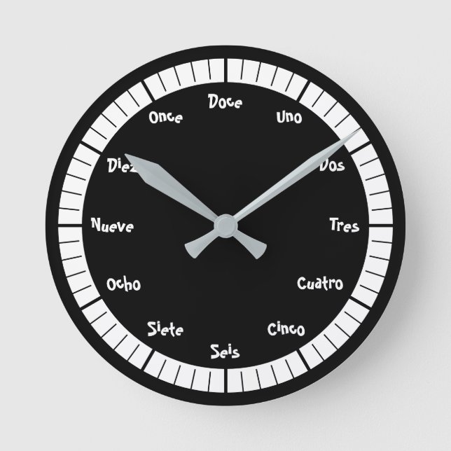 Spanska nummer, rund klocka (Framsida)