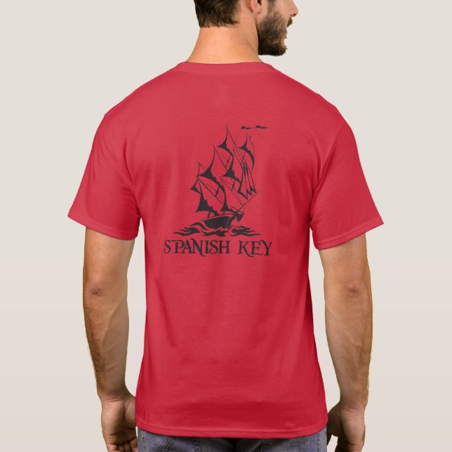 Spanska Nyckel T-Shirt - Svart Logotyp (Baksida)