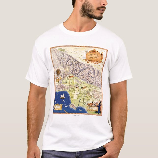 Spanska och mexicanska Ranchos av den Los Angeles Tee Shirt (Framsida)