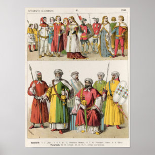 Spanska och moorish Dress Poster