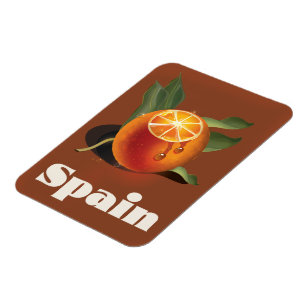 Spanska orangens reseaffisch magnet