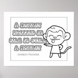 Spanska ordspråk - färgning Poster