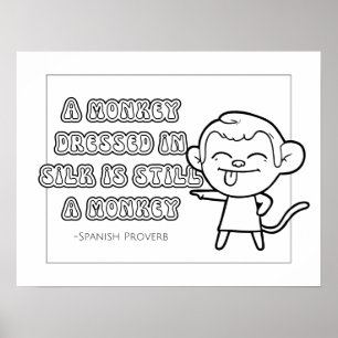 Spanska ordspråk - färgning Poster