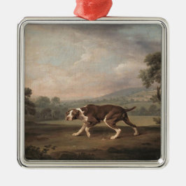 Spanska pekaren Hund (av George Stubbs) Julgransprydnad Metall