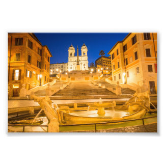 Spanska pjäser Trinità dei Monti kyrka Rom Italien Fototryck