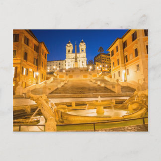 Spanska pjäser Trinità dei Monti kyrka Rom Italien Vykort