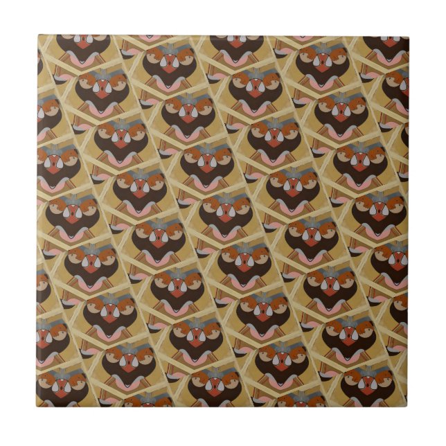 Spanska plattan abstrakt Stil Kakelplatta (Framsidan)